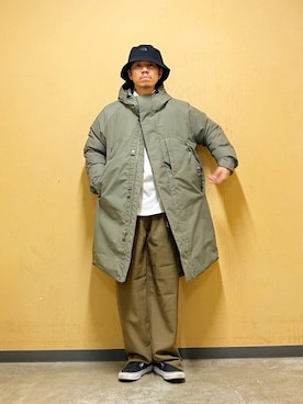 「ダウンコート」｜「アイテム（その他アウター）」を使った、DAIKI TAKEYAさん（メンズ・165cm）の秋コーディネート