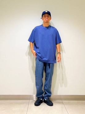 「LACOSTE（ラコステ）のアイテム（Tシャツ/カットソー）」を使った、DAIKI TAKEYAさん（メンズ・165cm）の夏コーディネート