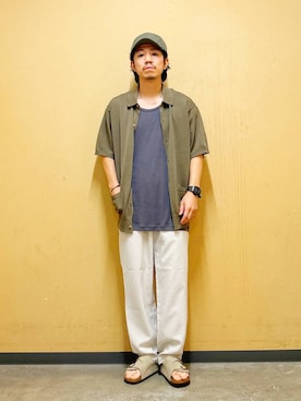 「アイテム（アンダーウェア）」を使った、DAIKI TAKEYAさん（メンズ・165cm）の夏コーディネート