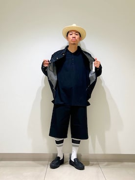 「アイテム（デニムジャケット）」を使った、DAIKI TAKEYAさん（メンズ・165cm）の夏コーディネート