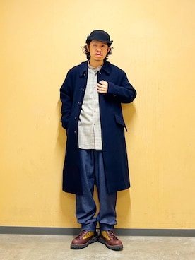 「オーバーコート」｜DAIKI TAKEYAさん（メンズ・165cm）の冬コーディネート
