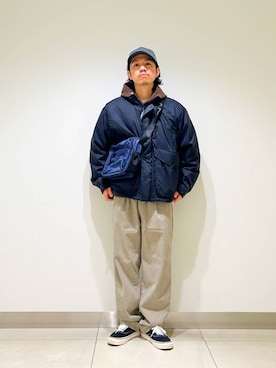 「パーカー」｜「アイテム（その他アウター）」を使った、DAIKI TAKEYAさん（メンズ・165cm）の秋コーディネート