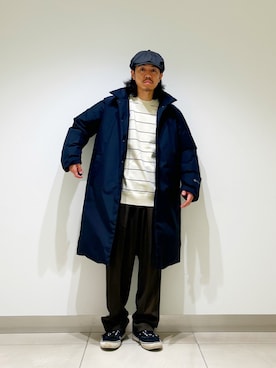 「アイテム（ダウンジャケット/コート）」を使った、DAIKI TAKEYAさん（メンズ・165cm・30代）の秋コーディネート