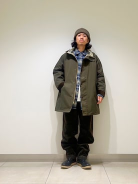 「Barbour（バブアー）の『別注』Barbour×DOORS　HOODED COAT（その他アウター）」を使った、DAIKI TAKEYAさん（メンズ・165cm・30代）の秋コーディネート