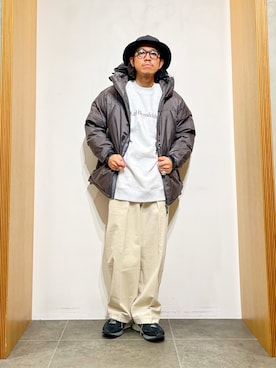 「CHALLENGER（チャレンジャー）のアイテム（帽子）」を使った、DAIKI TAKEYAさん（メンズ・165cm）の秋コーディネート