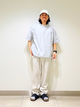 「アイテム（キャップ）」を使った、DAIKI TAKEYAさん（メンズ・165cm・30代）の夏コーディネート
