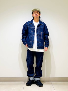 「アイテム（デニムジャケット）」を使った、DAIKI TAKEYAさん（メンズ・165cm）の夏コーディネート