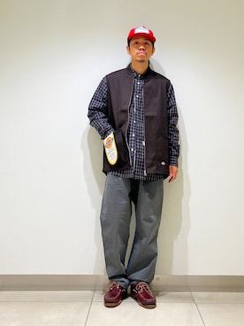 「チェック」｜DAIKI TAKEYAさん（メンズ・165cm・30代）の秋コーディネート