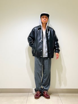 「アイテム（テーラードジャケット）」を使った、DAIKI TAKEYAさん（メンズ・165cm）の秋コーディネート