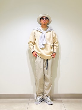 「URBAN RESEARCH DOORS（アーバンリサーチドアーズ）のTCブロードレギュラーカラーロングスリーブシャツ（シャツ/ブラウス）」を使った、DAIKI TAKEYAさん（メンズ・165cm・30代）の秋コーディネート