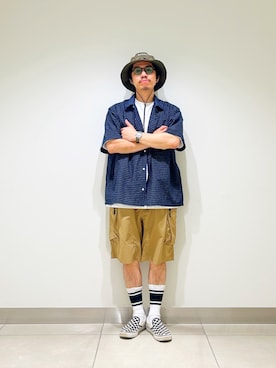 「Barbour（バブアー）のアイテム」を使った、DAIKI TAKEYAさん（メンズ・165cm）の春コーディネート