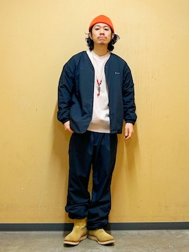 「アーバンリサーチドアーズ」｜「アイテム（その他アウター）」を使った、DAIKI TAKEYAさん（メンズ・165cm）の冬コーディネート