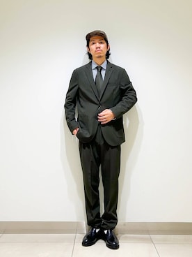 「スーツ」｜DAIKI TAKEYAさん（メンズ・165cm）の夏コーディネート