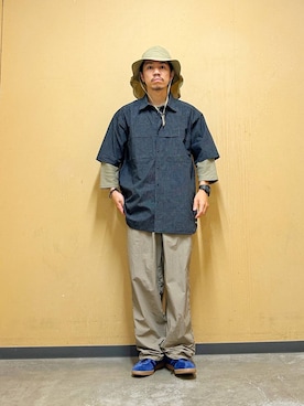 「OUTDOOR EXCHANGE（アウトドアエクスチェンジ）のアイテム」を使った、DAIKI TAKEYAさん（メンズ・165cm）の夏コーディネート