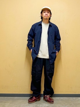 「アイテム（スウェット）」を使った、DAIKI TAKEYAさん（メンズ・165cm）の夏コーディネート