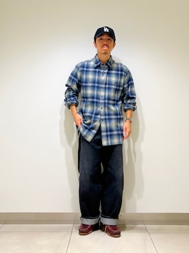 「アイテム（キャップ）」を使った、DAIKI TAKEYAさん（メンズ・165cm）の秋コーディネート