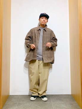 「is-ness（イズネス）のアイテム」を使った、DAIKI TAKEYAさん（メンズ・165cm）の夏コーディネート