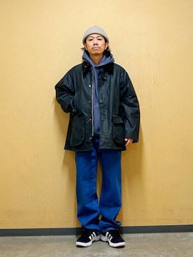 「パーカー」｜「アイテム（その他アウター）」を使った、DAIKI TAKEYAさん（メンズ・165cm）の秋コーディネート