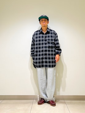 「アイテム（キャップ）」を使った、DAIKI TAKEYAさん（メンズ・165cm）の秋コーディネート