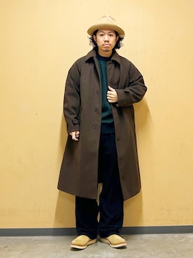 「オーバーコート」｜DAIKI TAKEYAさん（メンズ・165cm）の冬コーディネート