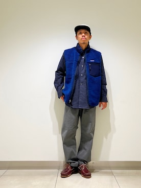 「アイテム（ベスト）」を使った、DAIKI TAKEYAさん（メンズ・165cm）の秋コーディネート