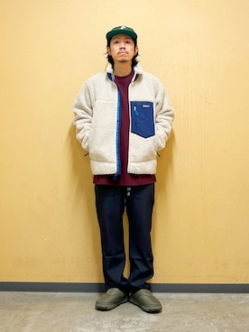 「アイテム（その他シューズ、グリーン系）」を使った、DAIKI TAKEYAさん（メンズ・165cm）の秋コーディネート