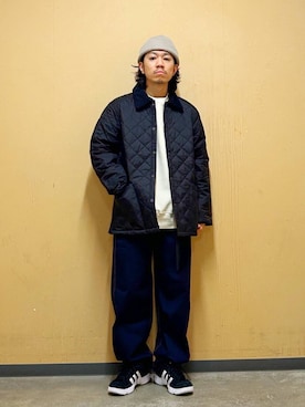 「パーカー」｜「アイテム（その他アウター）」を使った、DAIKI TAKEYAさん（メンズ・165cm）の秋コーディネート