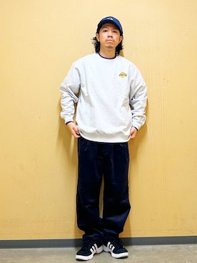「FRUIT OF THE LOOM（フルーツオブザルーム）のアイテム」を使った、DAIKI TAKEYAさん（メンズ・165cm）の冬コーディネート