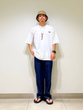 「THE NORTH FACE（ザノースフェイス）のTHE NORTH FACE　SHORT-SLEEVE YOSEMITE SNY T-SHIRTS（Tシャツ/カットソー）」を使った、DAIKI TAKEYAさん（メンズ・165cm）の夏コーディネート
