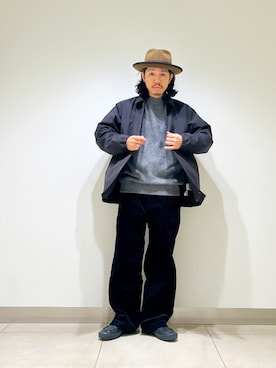 「アイテム（ニット/セーター）」を使った、DAIKI TAKEYAさん（メンズ・165cm・30代）の冬コーディネート