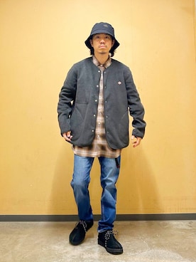 「アイテム（テーラードジャケット）」を使った、DAIKI TAKEYAさん（メンズ・165cm）の秋コーディネート