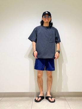 「アイテム（メガネ）」を使った、DAIKI TAKEYAさん（メンズ・165cm）の夏コーディネート