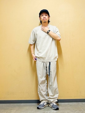 「アイテム（デジタル腕時計）」を使った、DAIKI TAKEYAさん（メンズ・165cm）の夏コーディネート