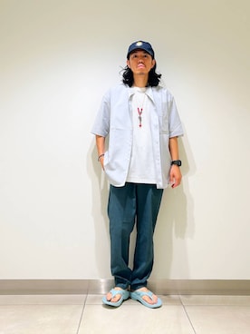 「YAKPAK（ヤックパック）のアイテム」を使った、DAIKI TAKEYAさん（メンズ・165cm）の夏コーディネート