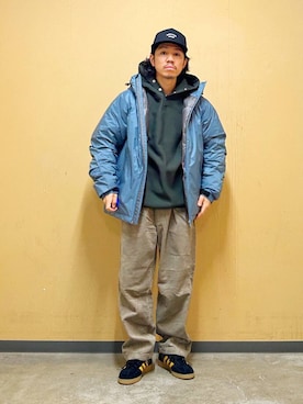 「アイテム（ダウンジャケット/コート）」を使った、DAIKI TAKEYAさん（メンズ・165cm）の秋コーディネート