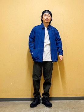 「アイテム（デニムジャケット）」を使った、DAIKI TAKEYAさん（メンズ・165cm）の夏コーディネート