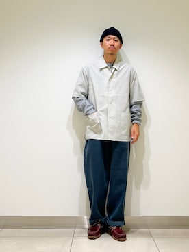 「アイテム（ニットキャップ/ビーニー）」を使った、DAIKI TAKEYAさん（メンズ・165cm・30代）の夏コーディネート