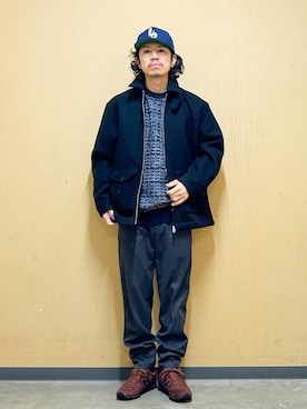 「アーバンリサーチドアーズ」｜「アイテム（その他アウター）」を使った、DAIKI TAKEYAさん（メンズ・165cm）の冬コーディネート