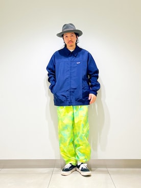 「HANES（ヘインズ）の『別注』HANES×DOORS　BEEFY-T DOORS FIT SHORT-SLEEVE（Tシャツ/カットソー、ホワイト系）」を使った、DAIKI TAKEYAさん（メンズ・165cm）の夏コーディネート