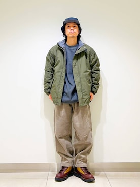 「URBAN RESEARCH DOORS（アーバンリサーチドアーズ）のURD 裏ボアナイロンブルゾン（ブルゾン）」を使った、DAIKI TAKEYAさん（メンズ・165cm）の冬コーディネート