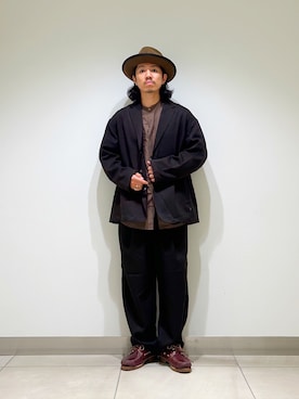 「アイテム（ジャケット/アウター）」を使った、DAIKI TAKEYAさん（メンズ・165cm）の秋コーディネート