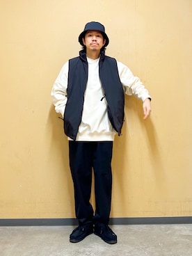 「WILD THINGS（ワイルドシングス）のアイテム（ジャケット/アウター）」を使った、DAIKI TAKEYAさん（メンズ・165cm）の冬コーディネート