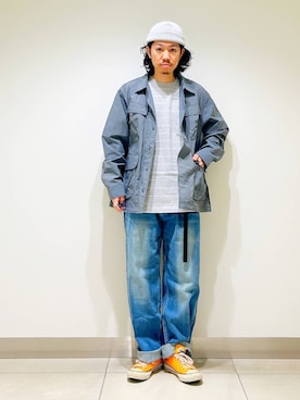 「グラミチ」｜「アイテム（ジャケット/アウター）」を使った、DAIKI TAKEYAさん（メンズ・165cm）の春コーディネート