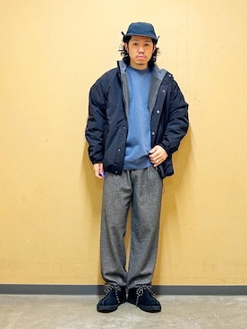 「URBAN RESEARCH DOORS（アーバンリサーチドアーズ）のURD 裏ボアナイロンブルゾン（ブルゾン）」を使った、DAIKI TAKEYAさん（メンズ・165cm）の冬コーディネート