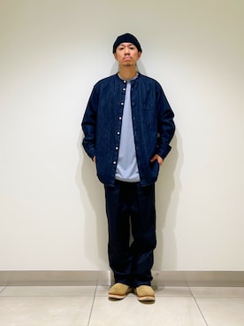 「アイテム（ニットキャップ/ビーニー）」を使った、DAIKI TAKEYAさん（メンズ・165cm・30代）の夏コーディネート