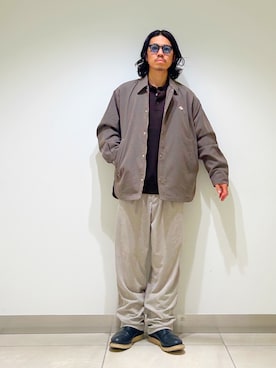 「アイテム（テーラードジャケット）」を使った、DAIKI TAKEYAさん（メンズ・165cm）の秋コーディネート