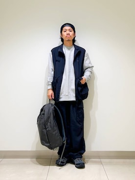 「アイテム（スウェット）」を使った、DAIKI TAKEYAさん（メンズ・165cm）の夏コーディネート