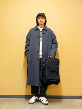 「アイテム（イヤーマフ）」を使った、DAIKI TAKEYAさん（メンズ・165cm）の冬コーディネート