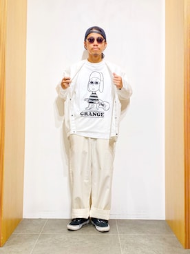 「URBAN RESEARCH（アーバンリサーチ）のアイテム（チノパンツ）」を使った、DAIKI TAKEYAさん（メンズ・165cm）の夏コーディネート