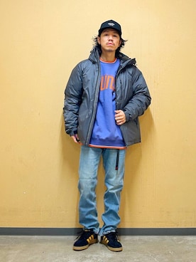 「アイテム（ダウンジャケット/コート）」を使った、DAIKI TAKEYAさん（メンズ・165cm）の秋コーディネート